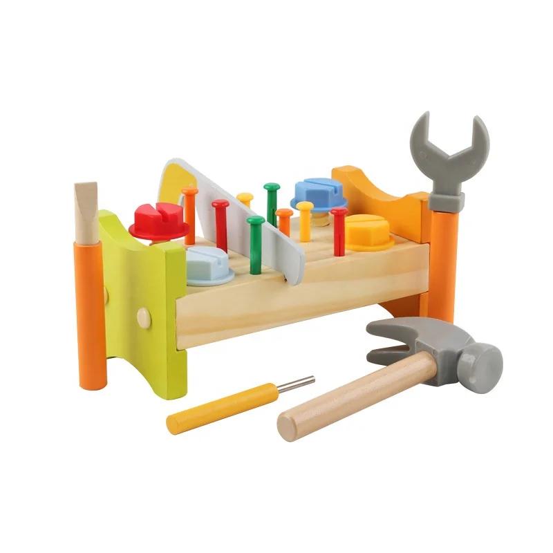 Educational Construction Toys Wooden Toolbox Set For Toddler