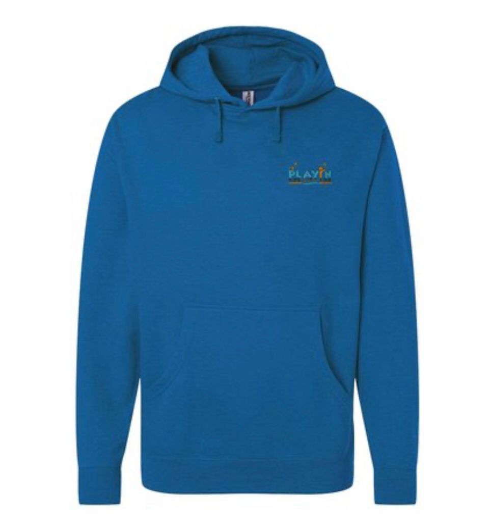 Playinthesun: Embroidered Logo Hoodie Blue