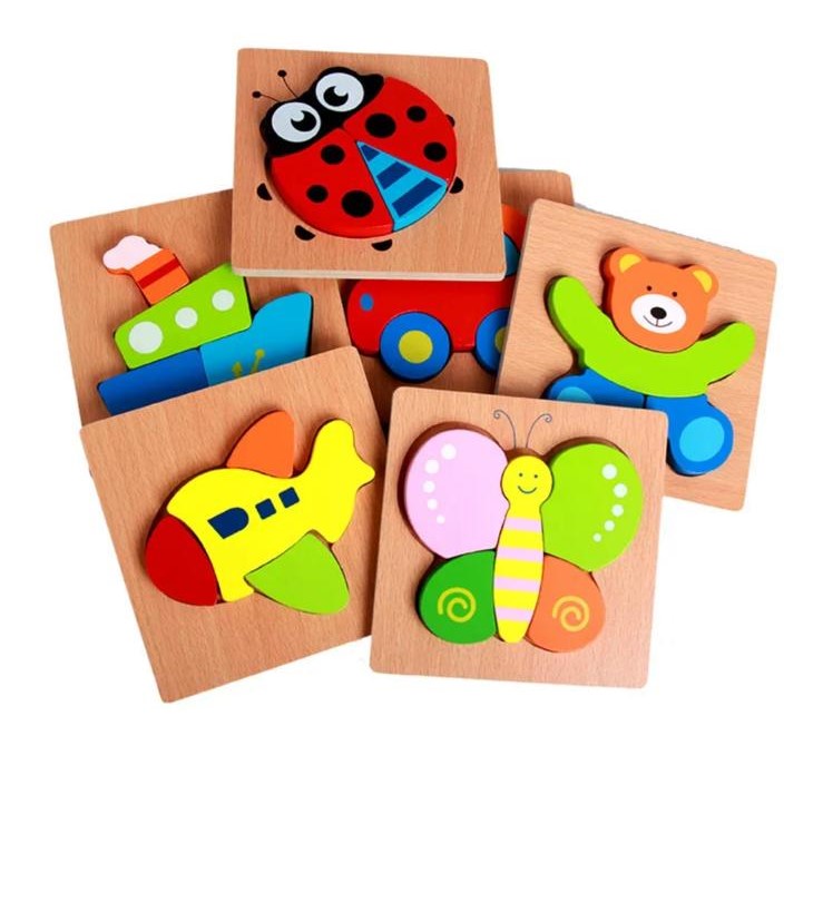 Kids Wooden Educational Animal Jigsaw Puzzle Game